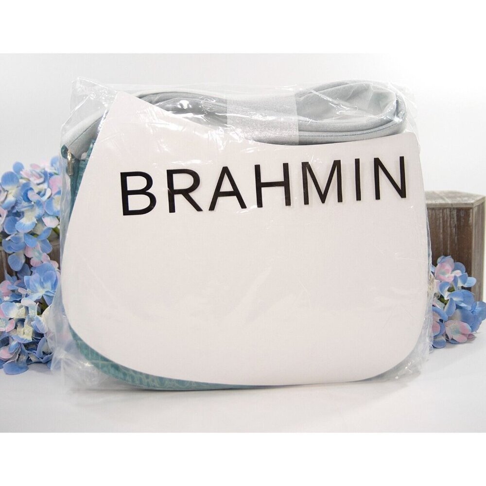 Brahmin Mermaid Turquoise Melbourne Leather Shayna Crossbody Bag NWT - Picture 8 of 8